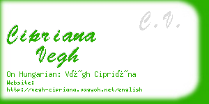cipriana vegh business card